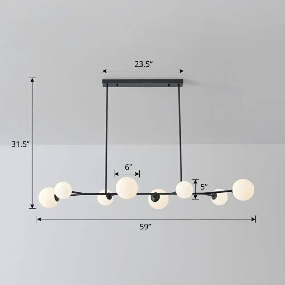 Gold Opal Glass Island Light