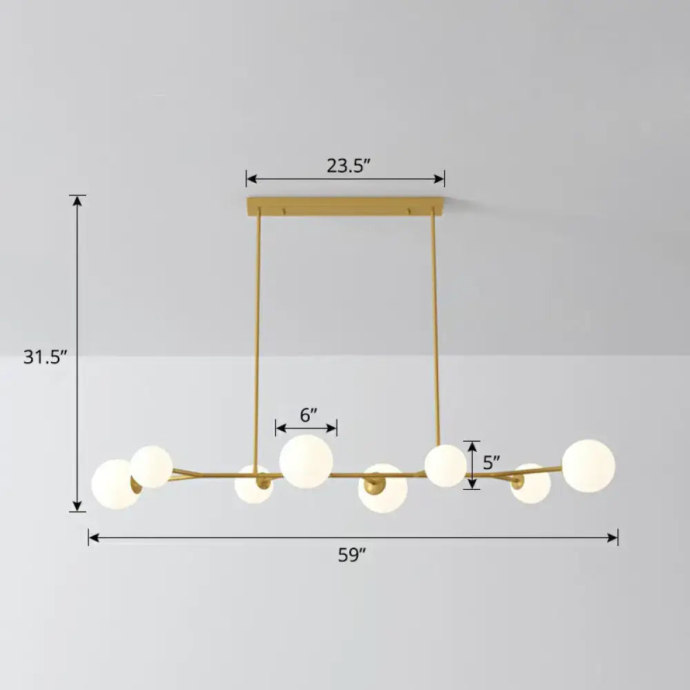 Gold Opal Glass Island Light