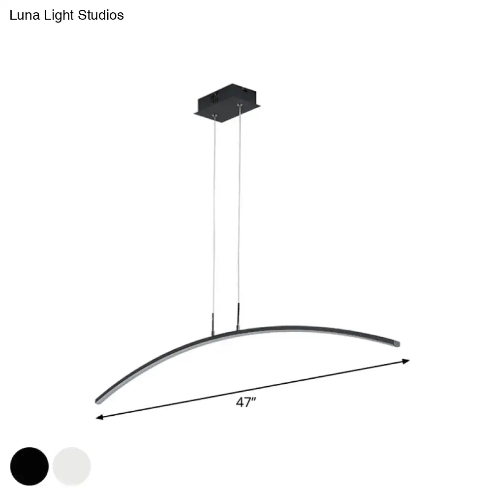 White Arch Pendant Light