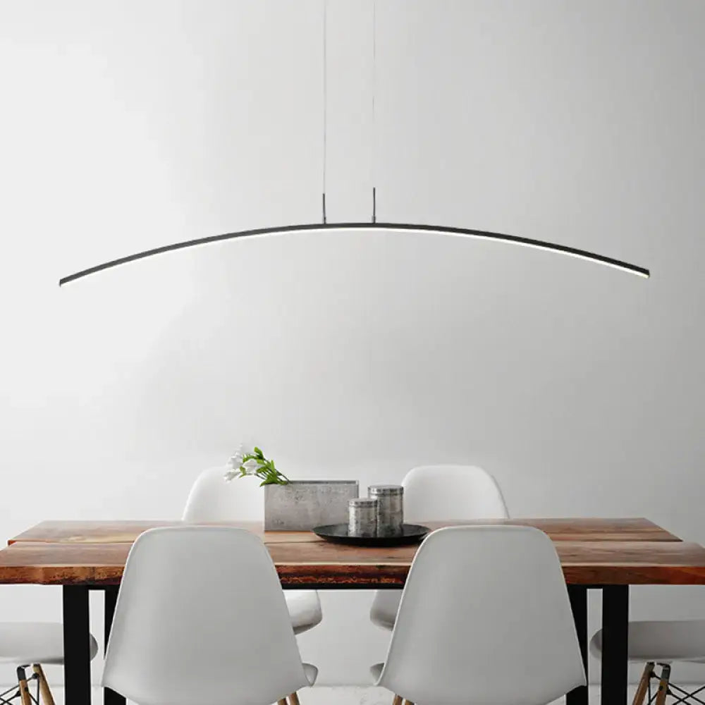 White Arch Pendant Light