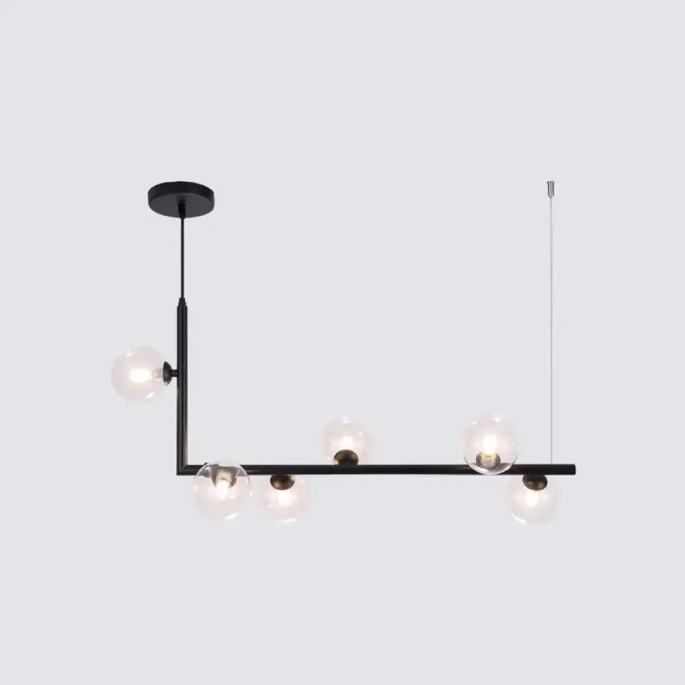 Black Glass Pendant Chandelier
