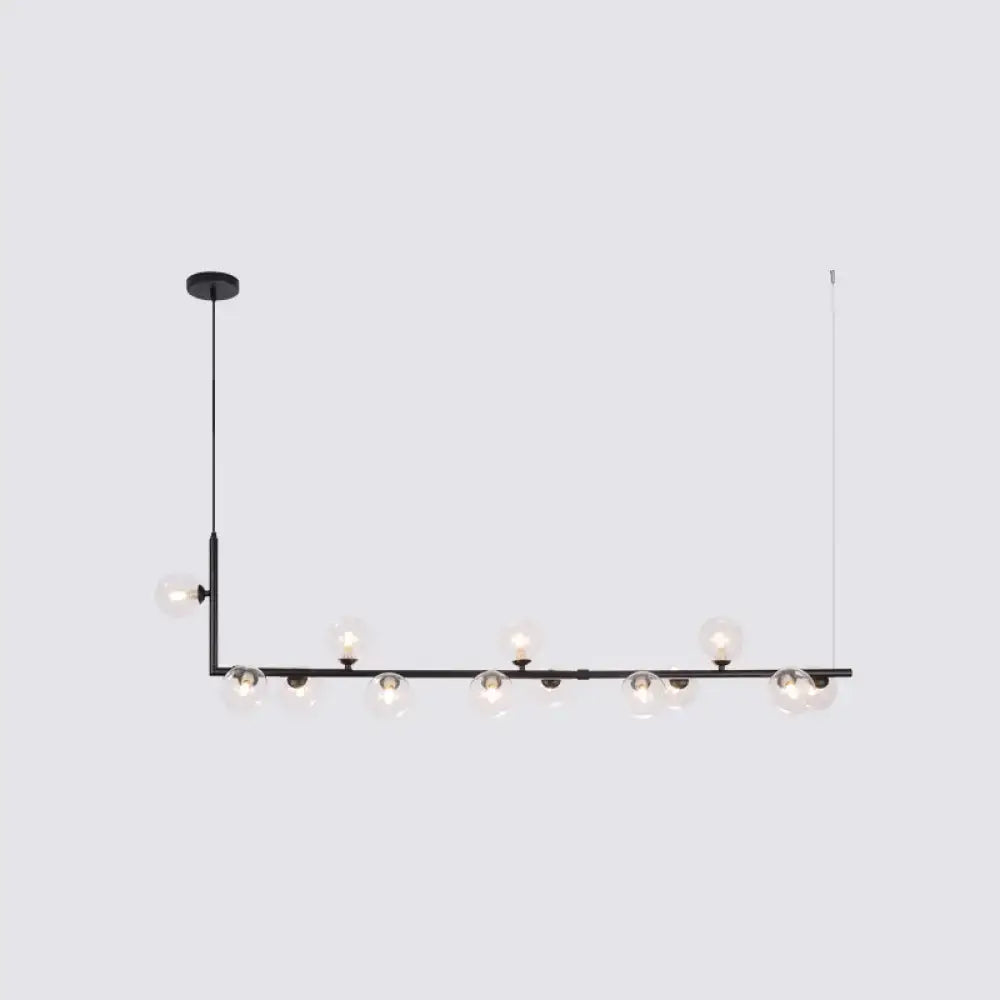 Black Glass Pendant Chandelier