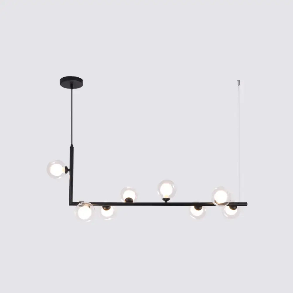 Black Glass Pendant Chandelier