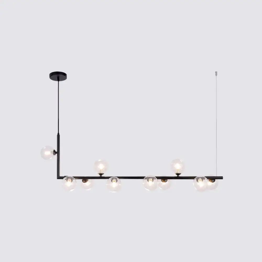 Black Glass Pendant Chandelier