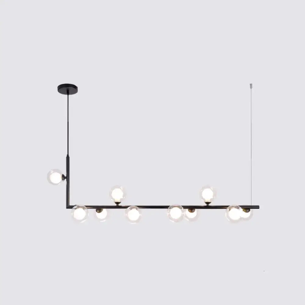 Black Glass Pendant Chandelier