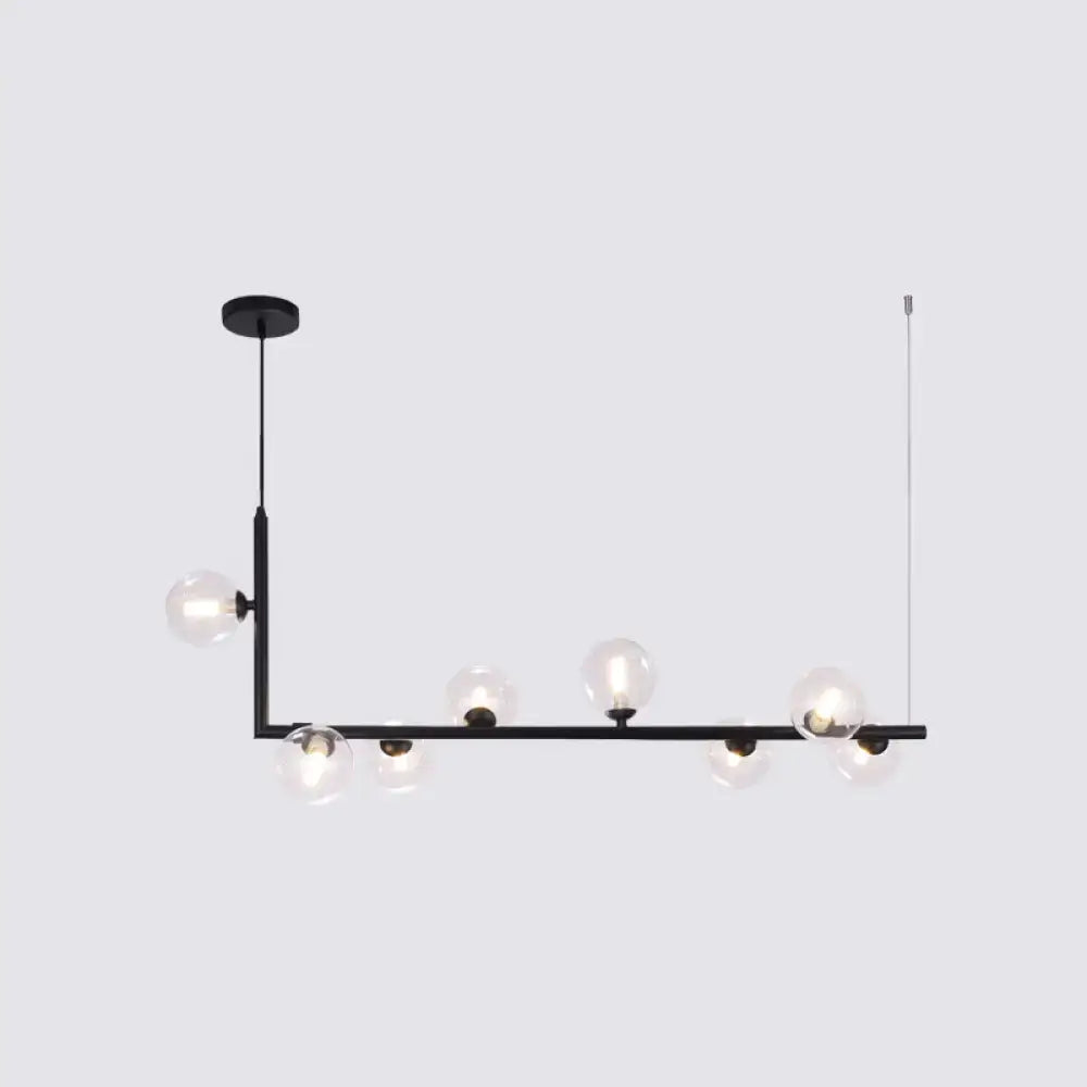Black Glass Pendant Chandelier
