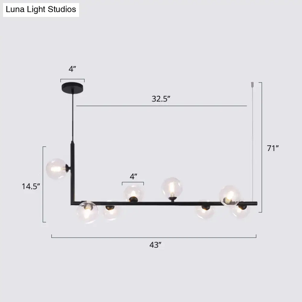 Black Glass Pendant Chandelier