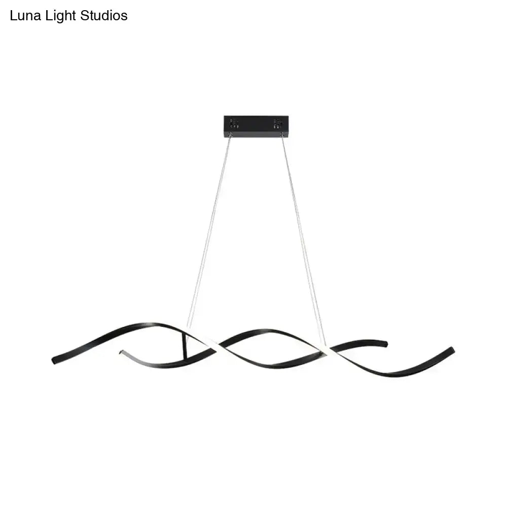 Black Wave Aluminum LED Pendant Light