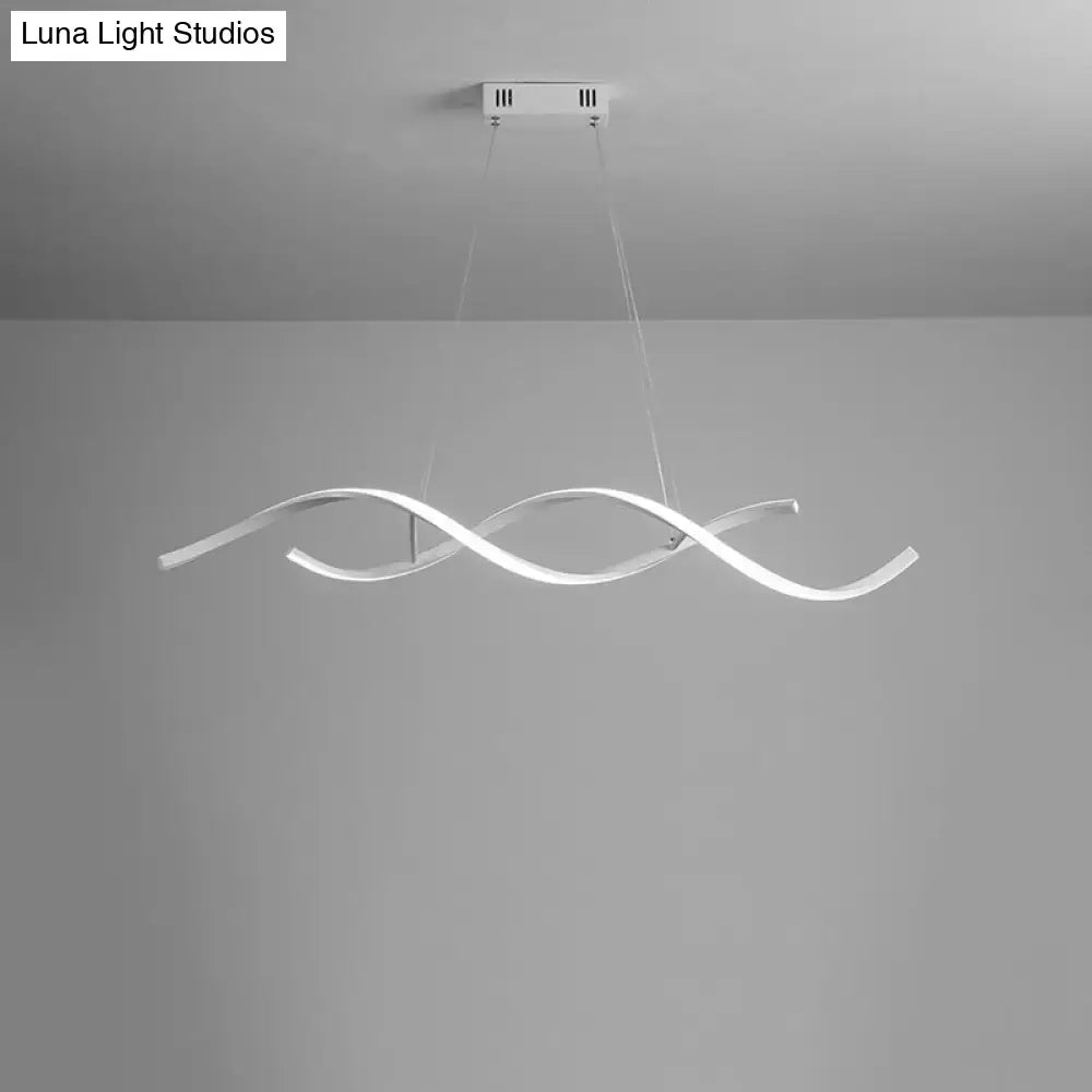 Black Wave Aluminum LED Pendant Light