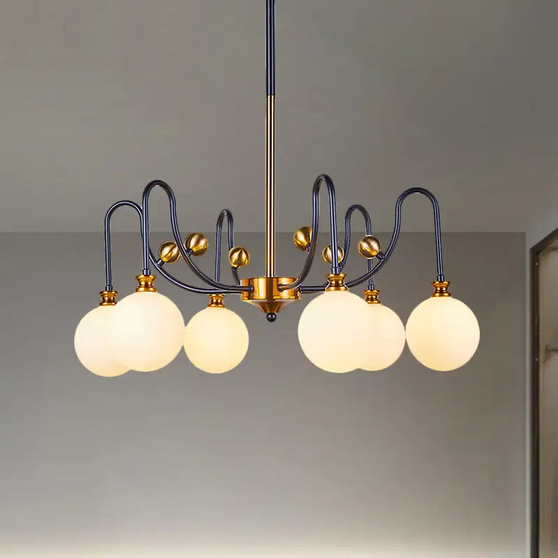 Opal Glass Pendant Chandelier