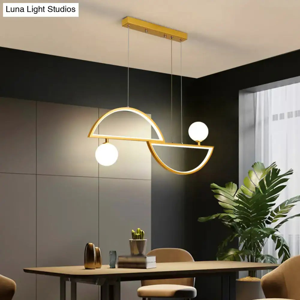 Gold Semi-Circle Island Light