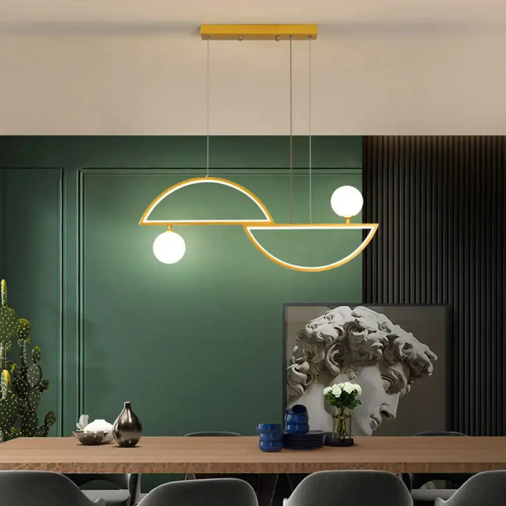 Gold Semi-Circle Island Light