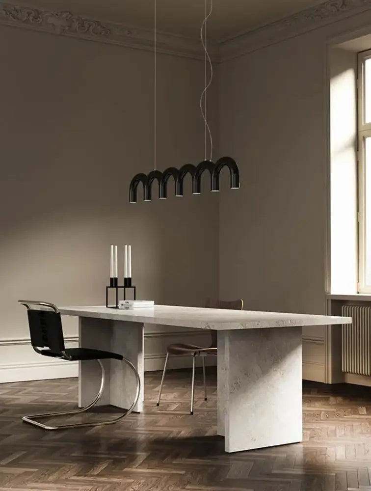 Black U-Shaped Chandelier