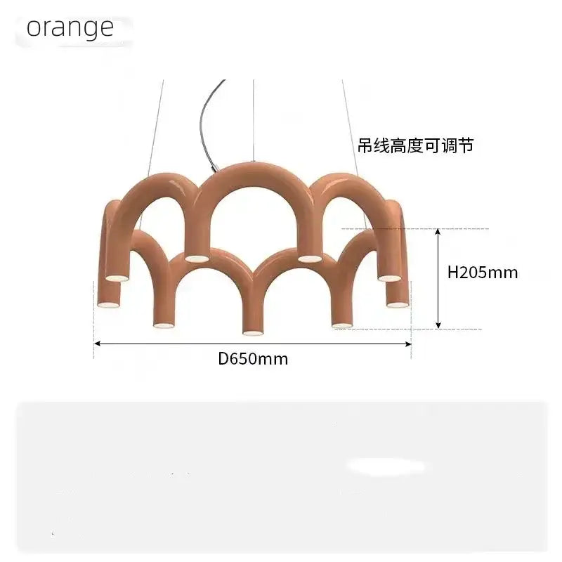 Black U-Shaped Chandelier