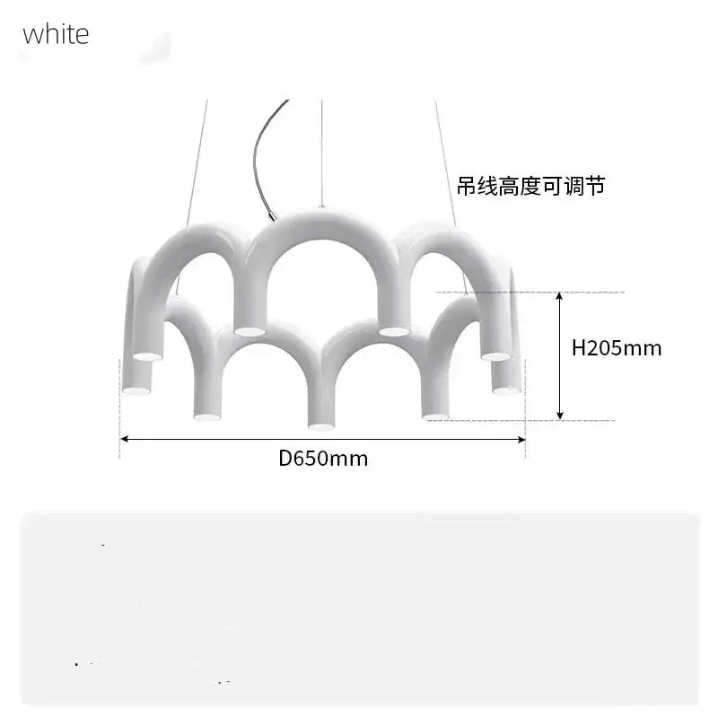 Black U-Shaped Chandelier