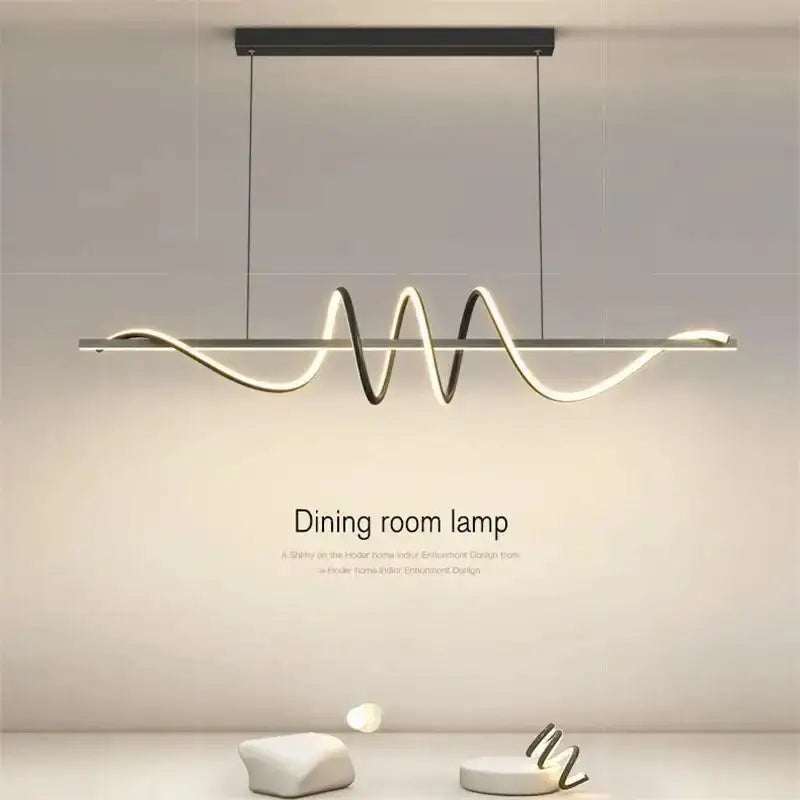Metallic Wavy Pendant Light