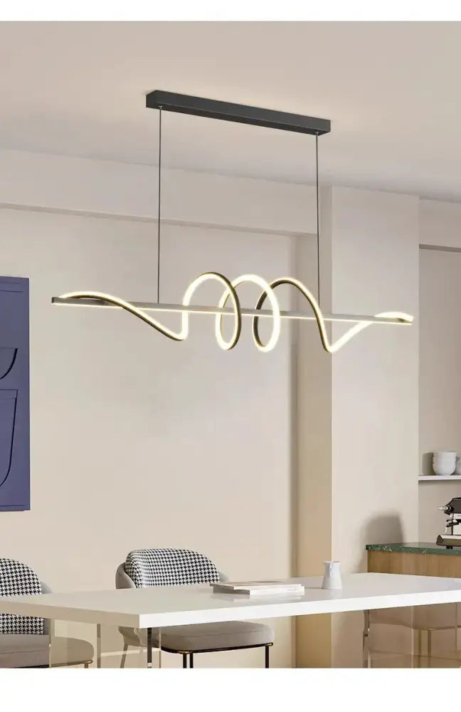 Metallic Wavy Pendant Light