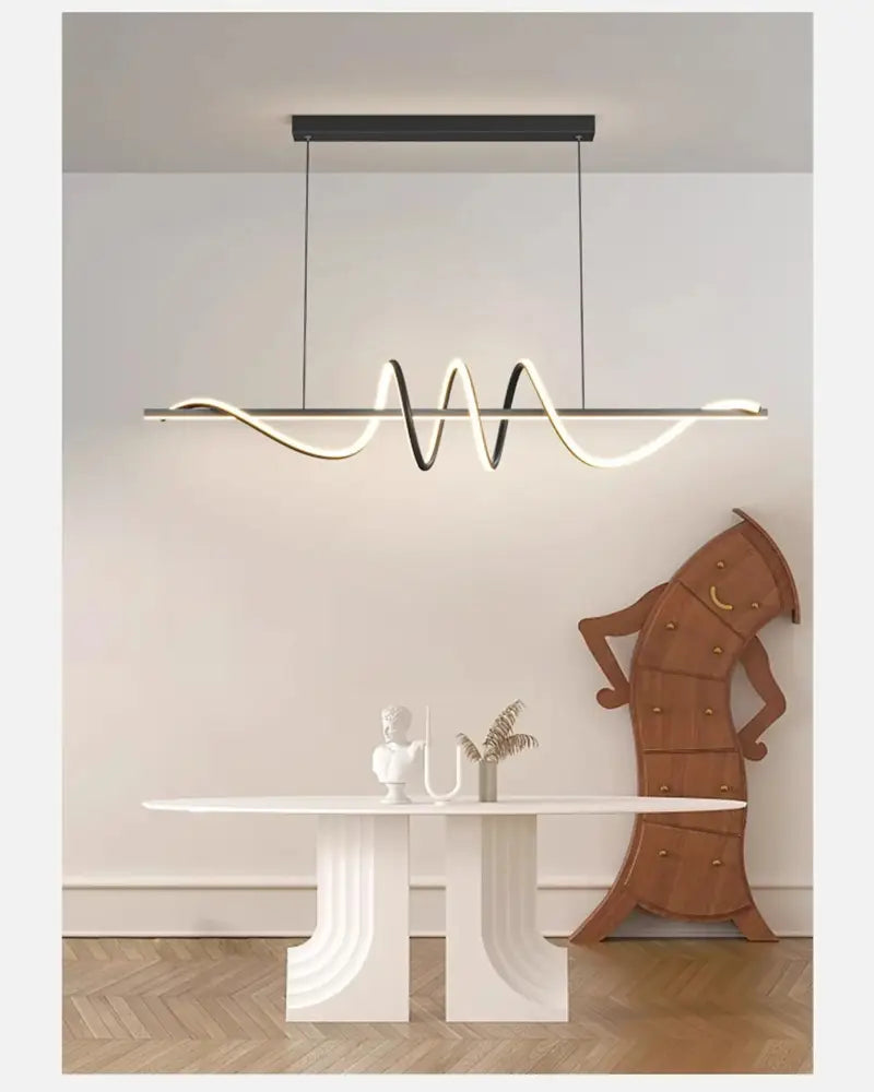 Metallic Wavy Pendant Light