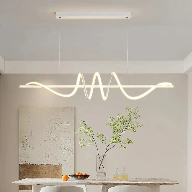 Metallic Wavy Pendant Light