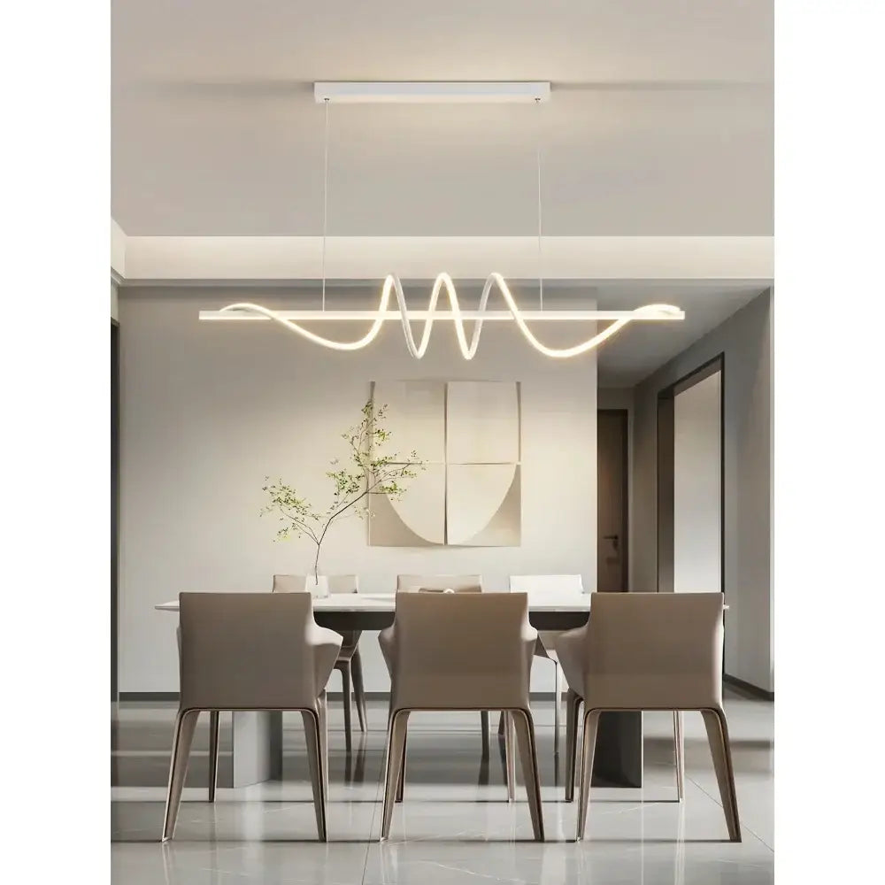 Metallic Wavy Pendant Light