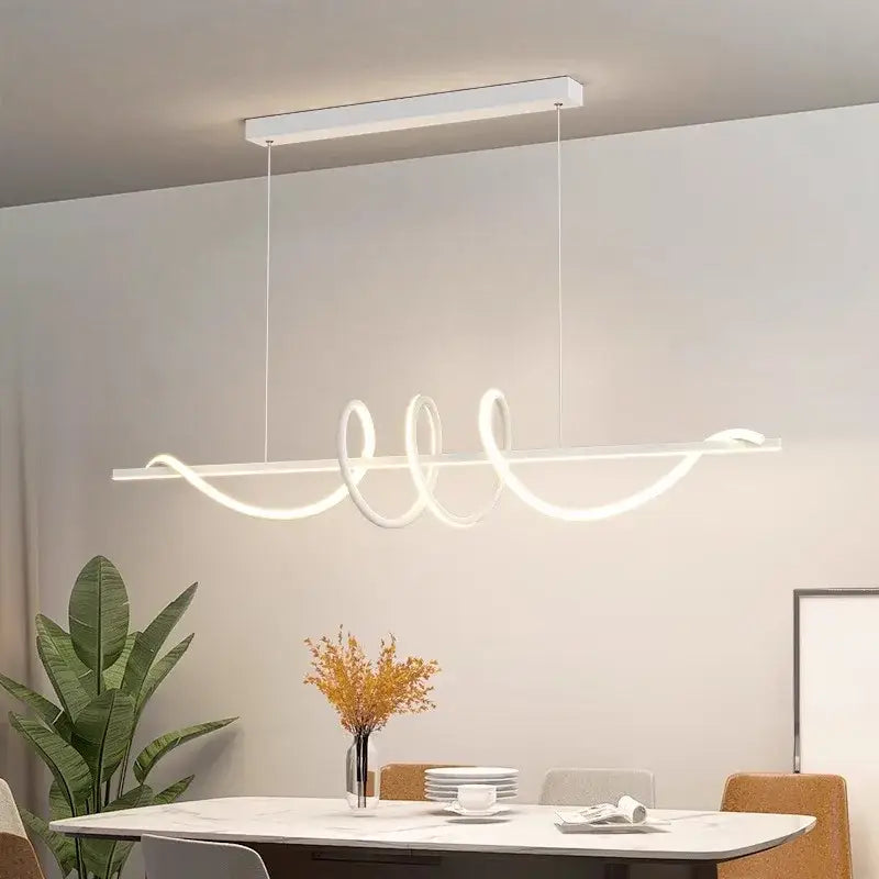 Metallic Wavy Pendant Light