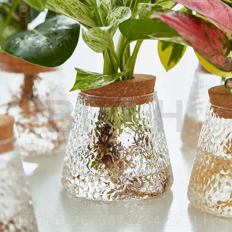 Glass Bamboo Base Vase