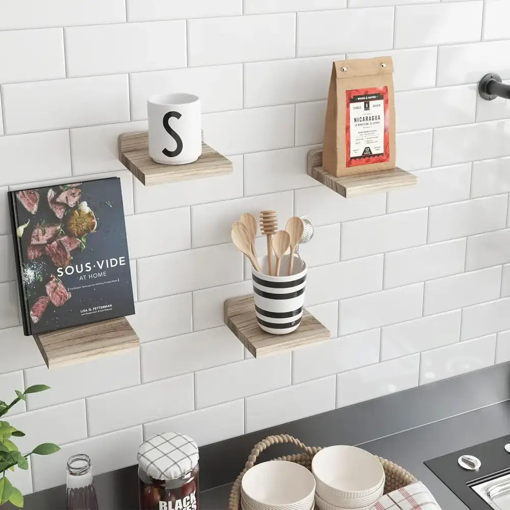 Wood Floating Shelf Set
