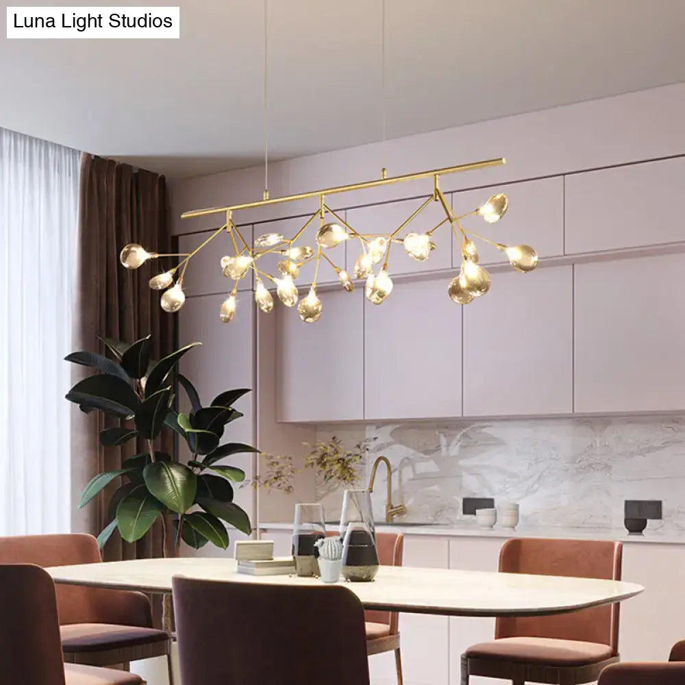 Gray Glass Firefly Chandelier