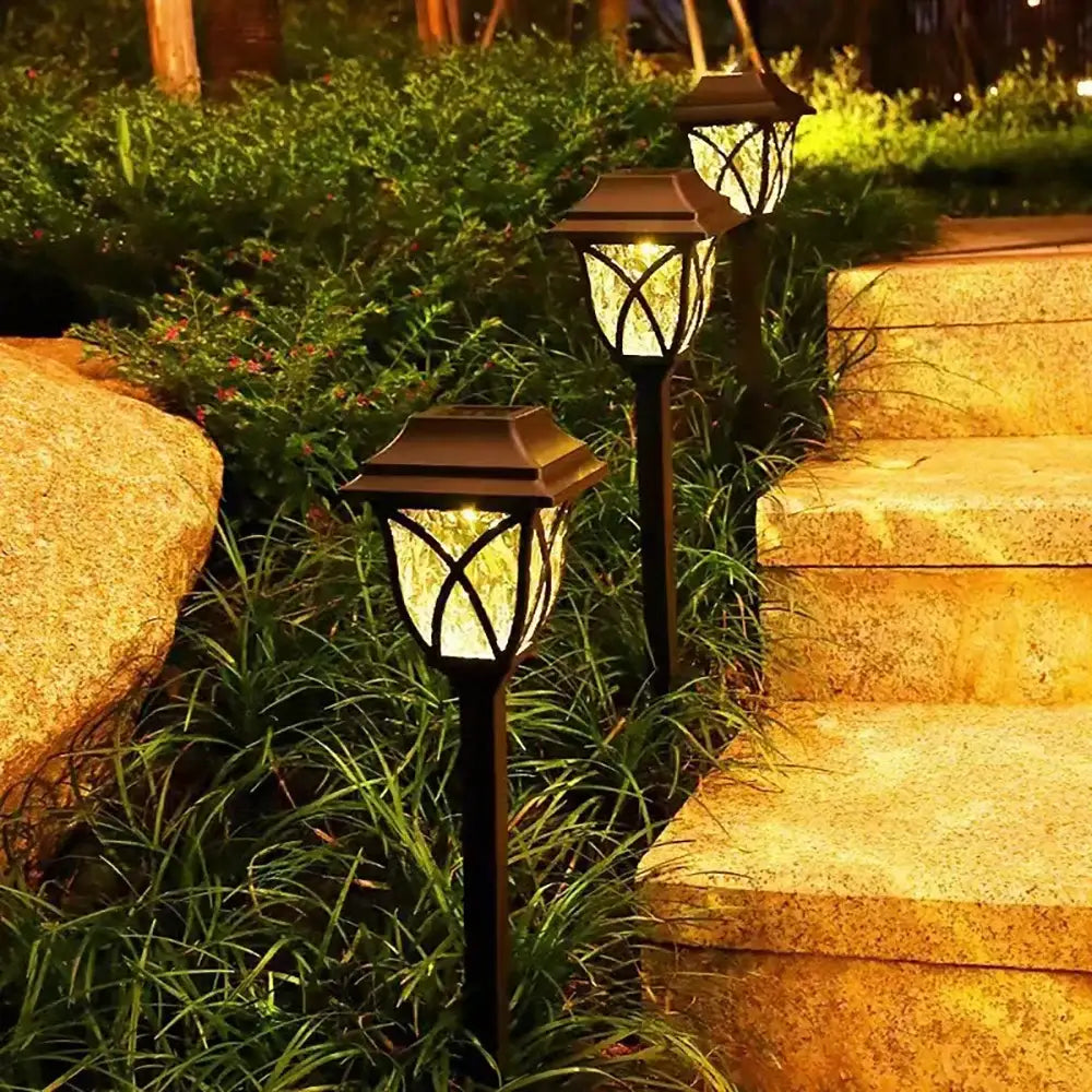 Black Lattice Solar Lights