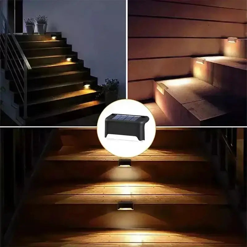 Black Solar LED Stair Lights