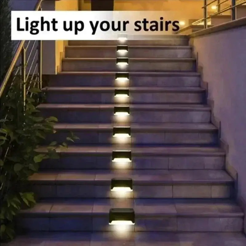Black Solar LED Stair Lights