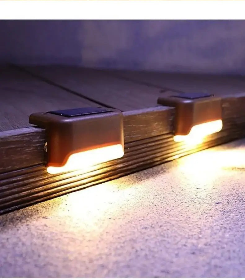 Black Solar LED Stair Lights