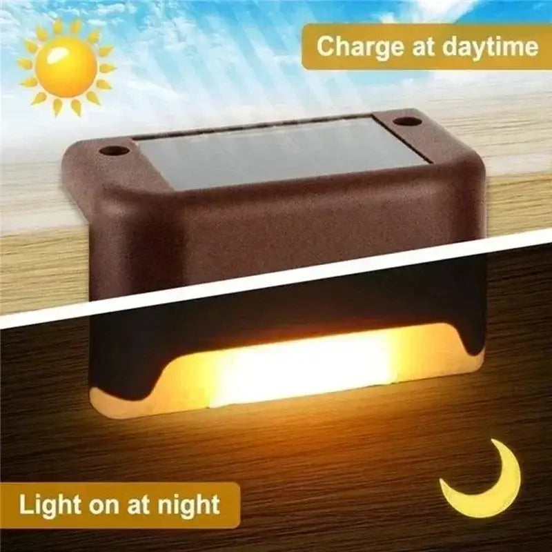 Black Solar LED Stair Lights