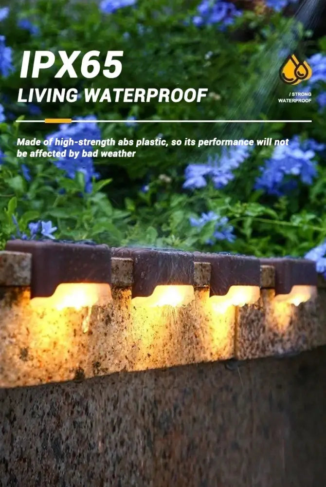 Black Solar LED Stair Lights