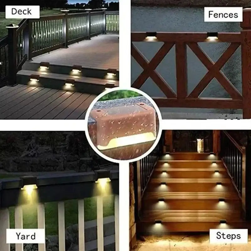 Black Solar LED Stair Lights