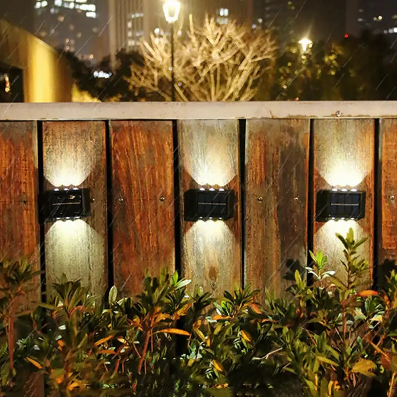 Black Solar Wall Light