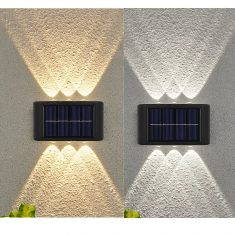 Black Solar Wall Light