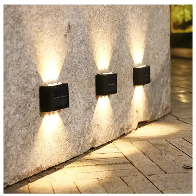 Black Solar Wall Light