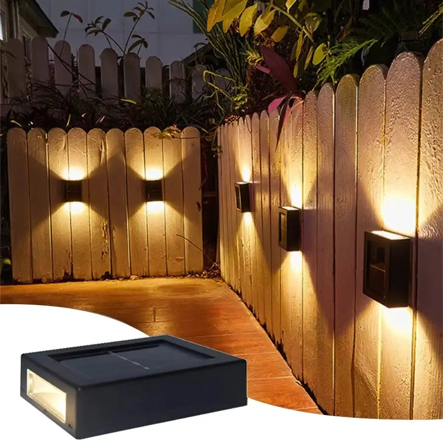 Black Solar Wall Light