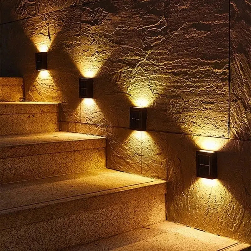 Black Solar Wall Light