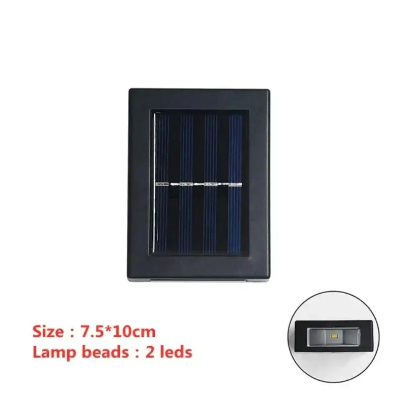 Black Solar Wall Light