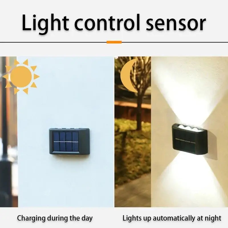 Black Solar Wall Light