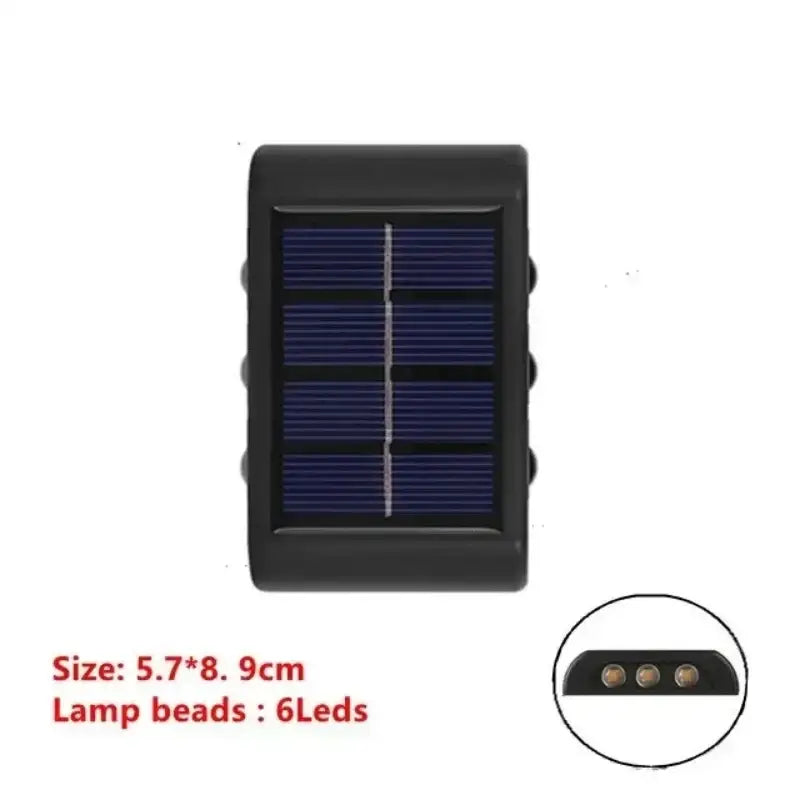 Black Solar Wall Light