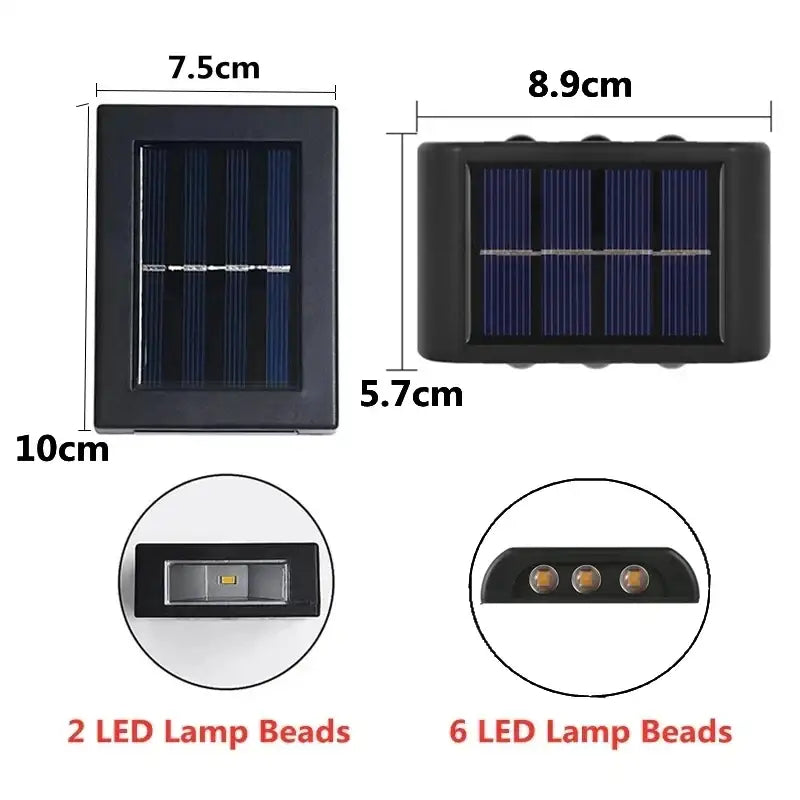 Black Solar Wall Light