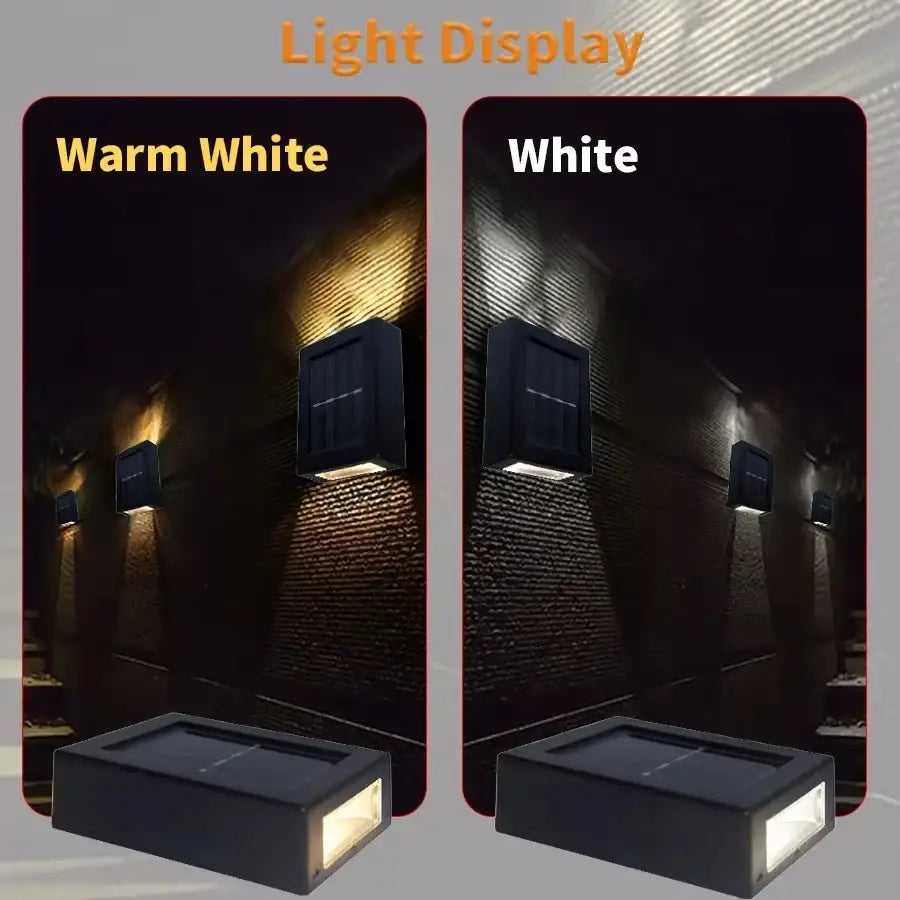 Black Solar Wall Light