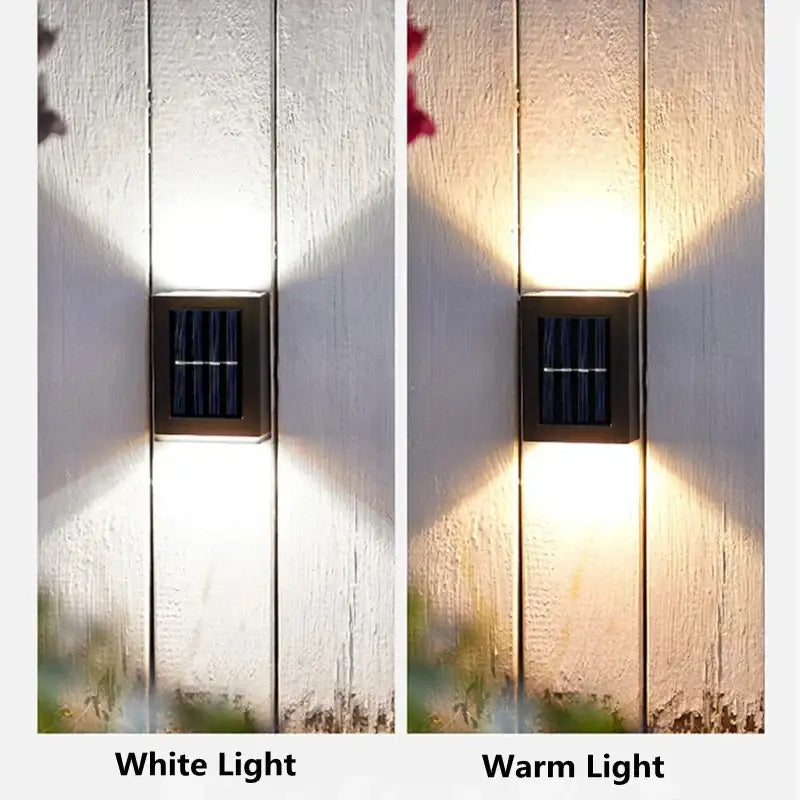Black Solar Wall Light