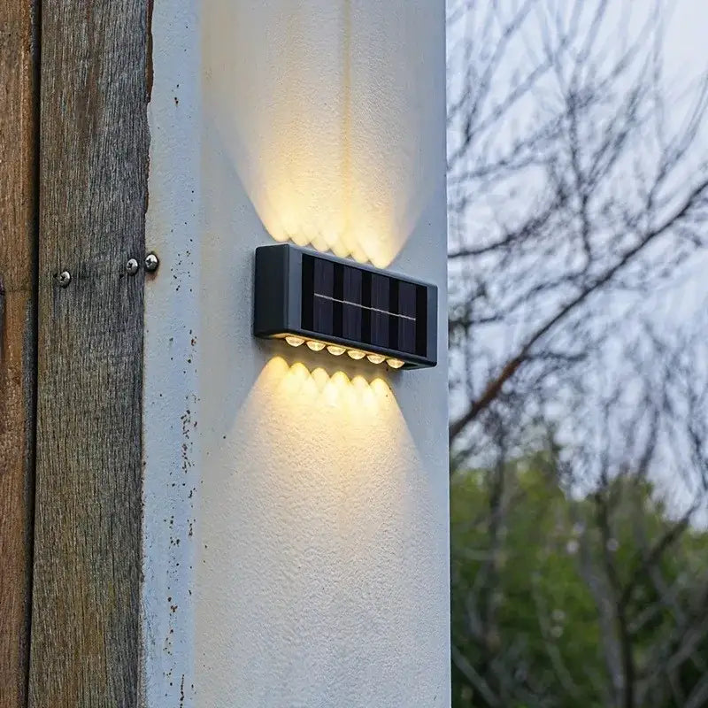 Black Solar Wall Light for Garden and Patio