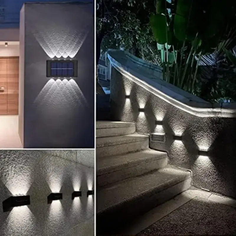 Black Solar Wall Light for Garden and Patio