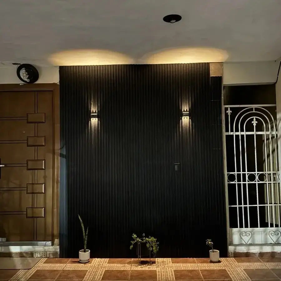 Black Solar Wall Light for Garden and Patio