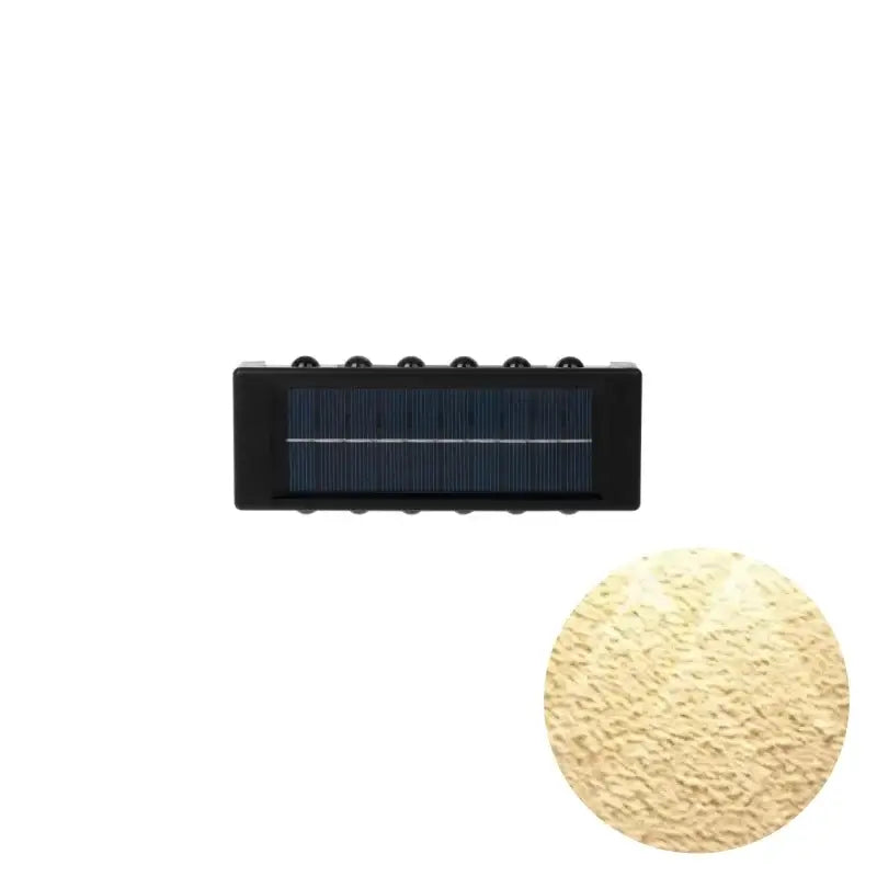 Black Solar Wall Light for Garden and Patio